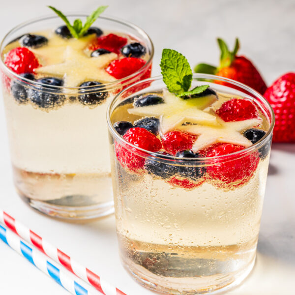 Patriotic White Wine Cocktail
