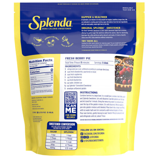 Splenda® Granulated Sweetener - Back