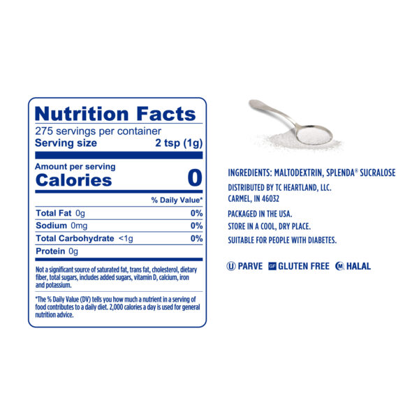 Splenda® Granulated Sweetener - Nutrition