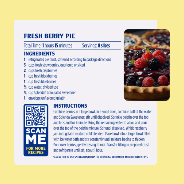 Splenda® Granulated Sweetener - Fresh Berry Pie