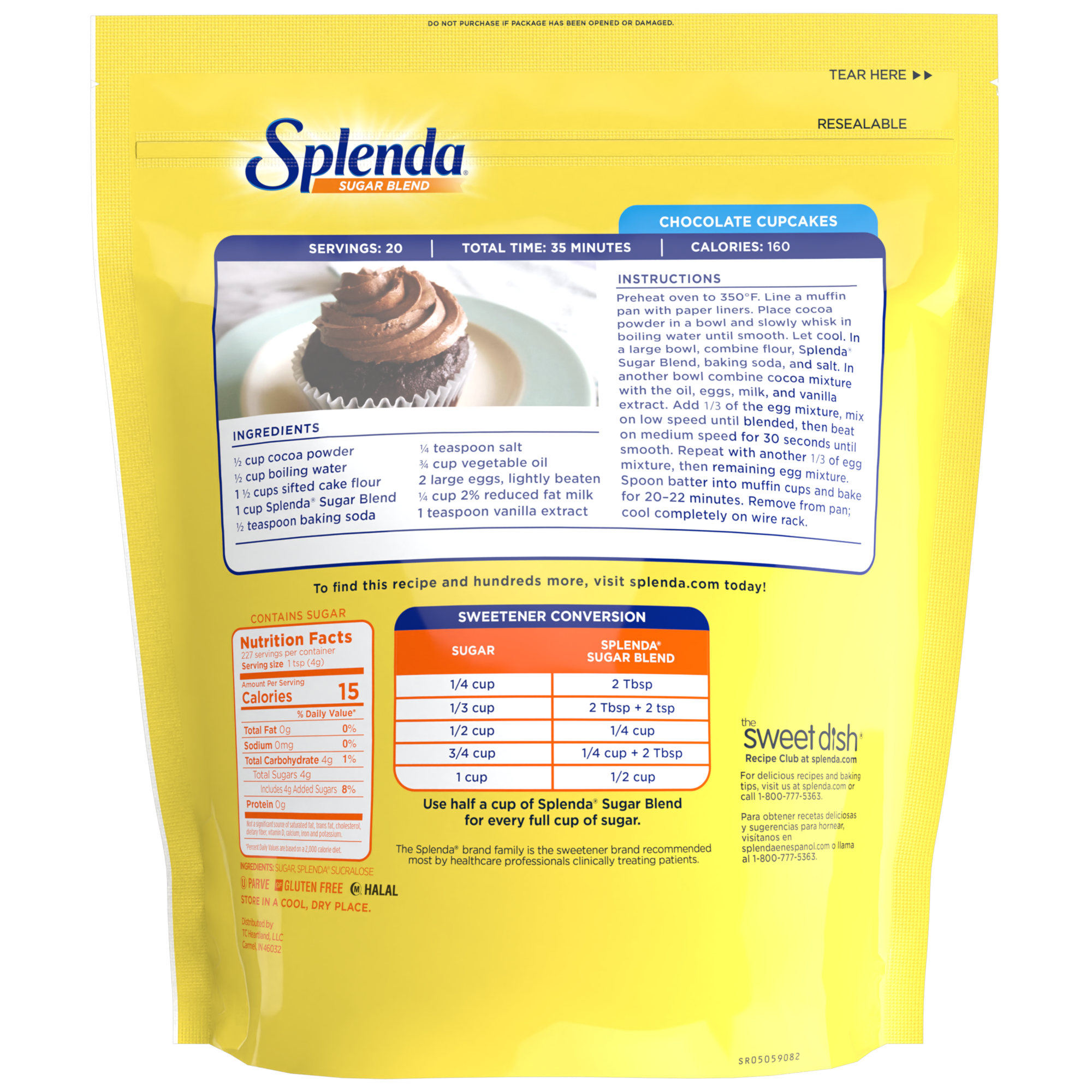 Splenda Sugar Blend - Back