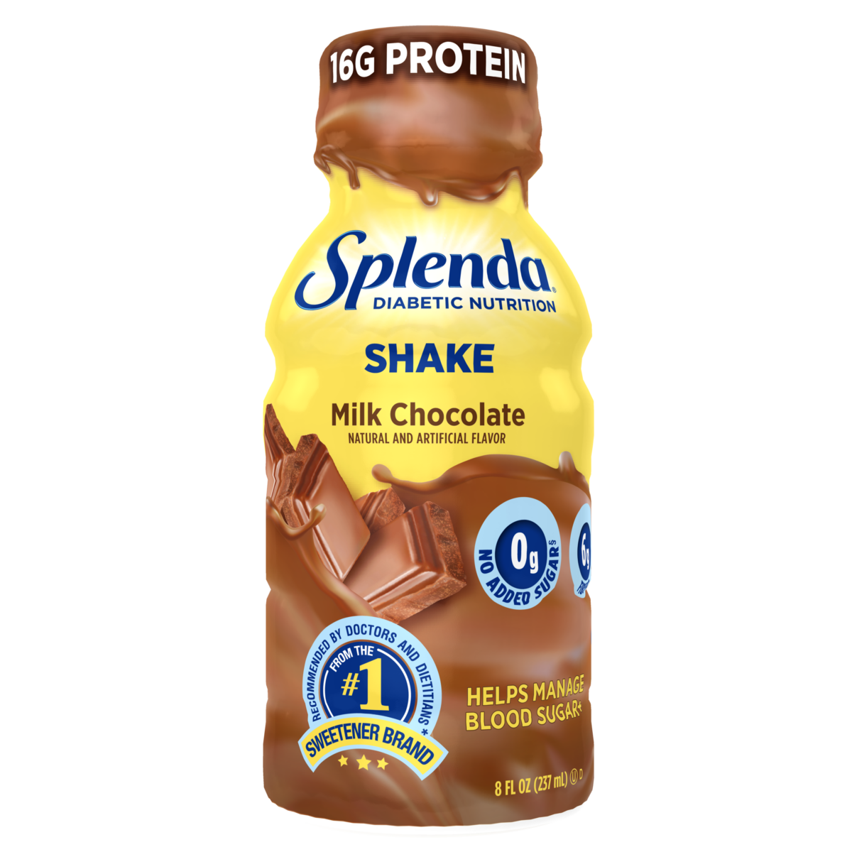 Splenda Diabetes Nutrition Shake -Milk Chocolate - Front