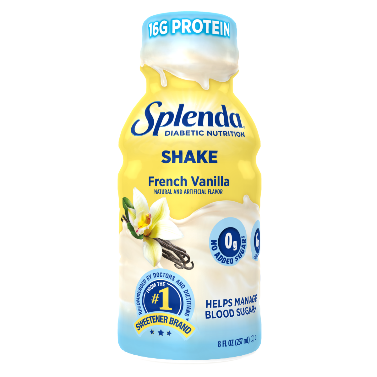 Splenda Diabetes Nutrition Shake -French Vanilla - Front