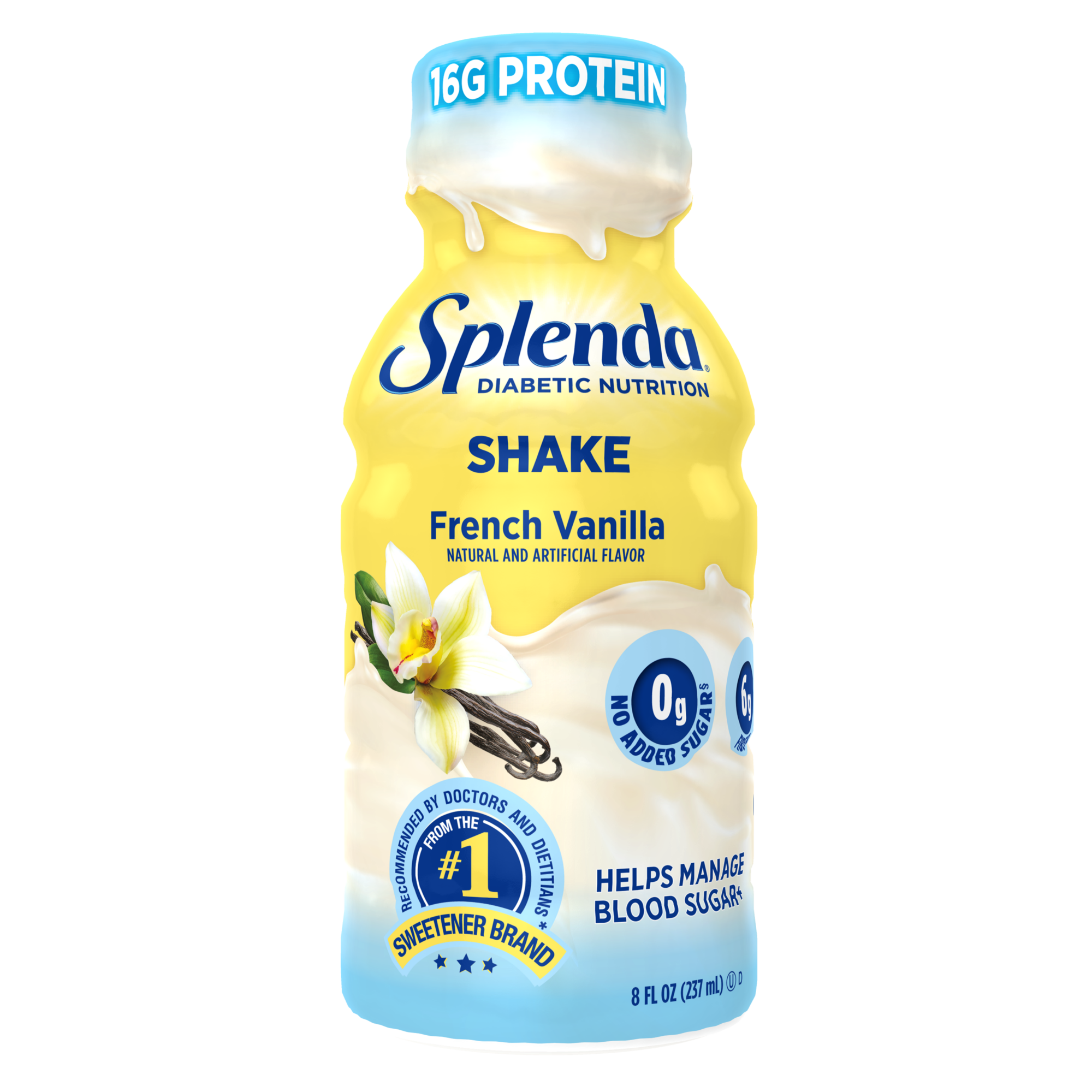 Splenda Diabetes Nutrition Shake -French Vanilla - Front