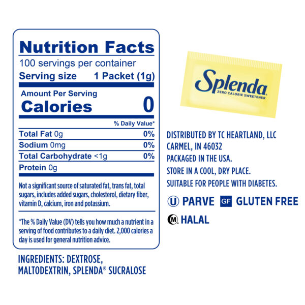 Splenda® Sweetener Packets - Nutrition