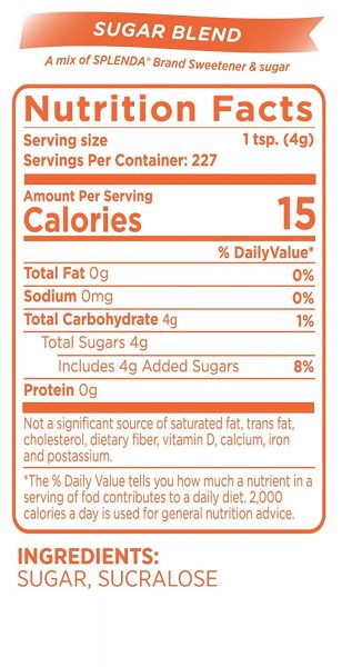 Splenda® Sugar Blend Nutrition
