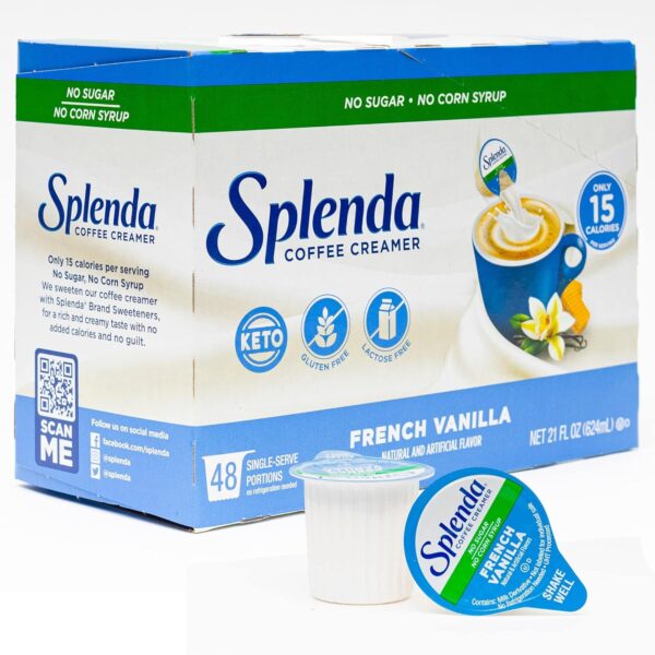 Splenda Coffee Creamer Cups - French Vanilla - Side