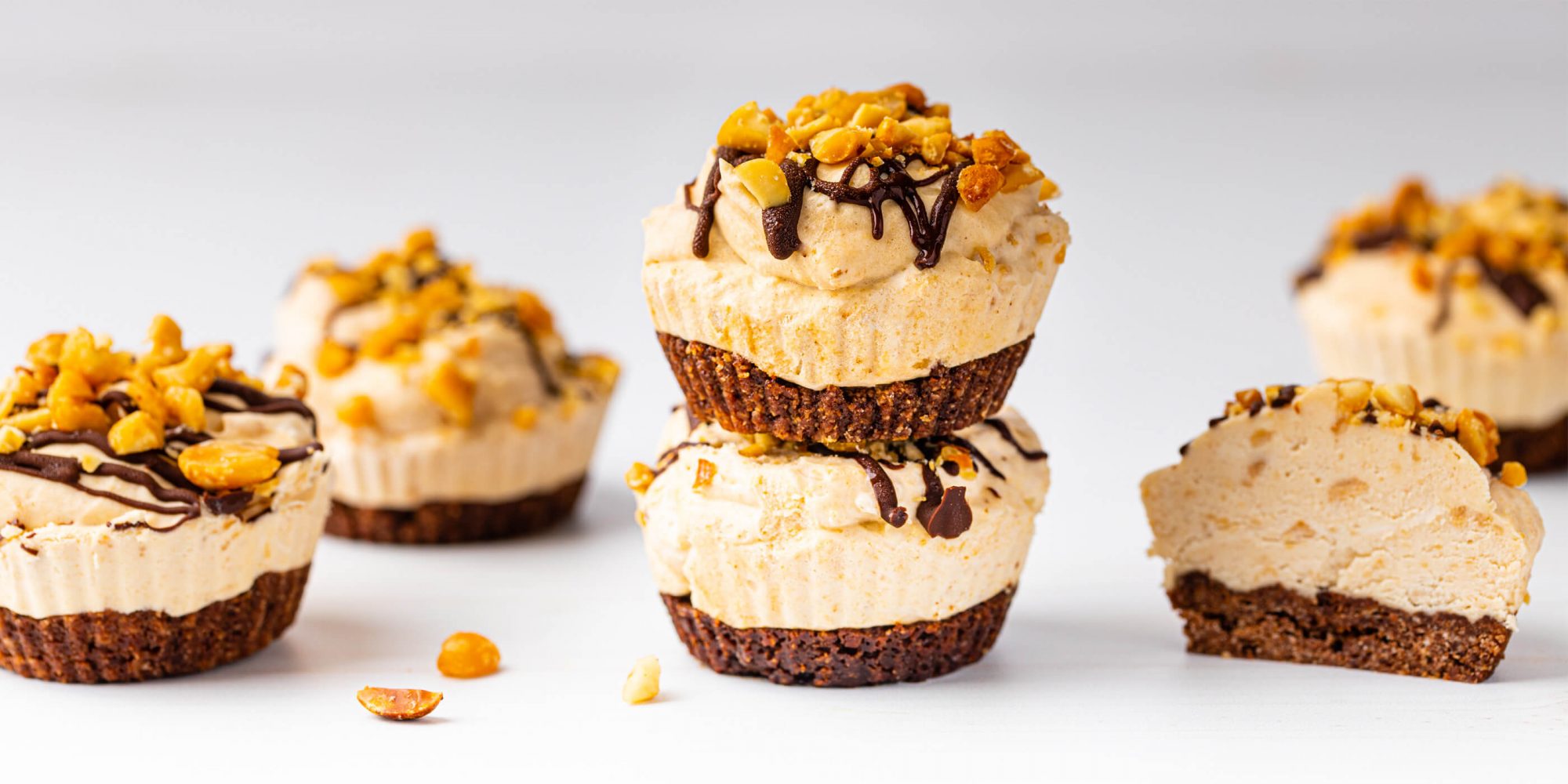 Keto Mini Frozen Peanut Butter Cheesecakes