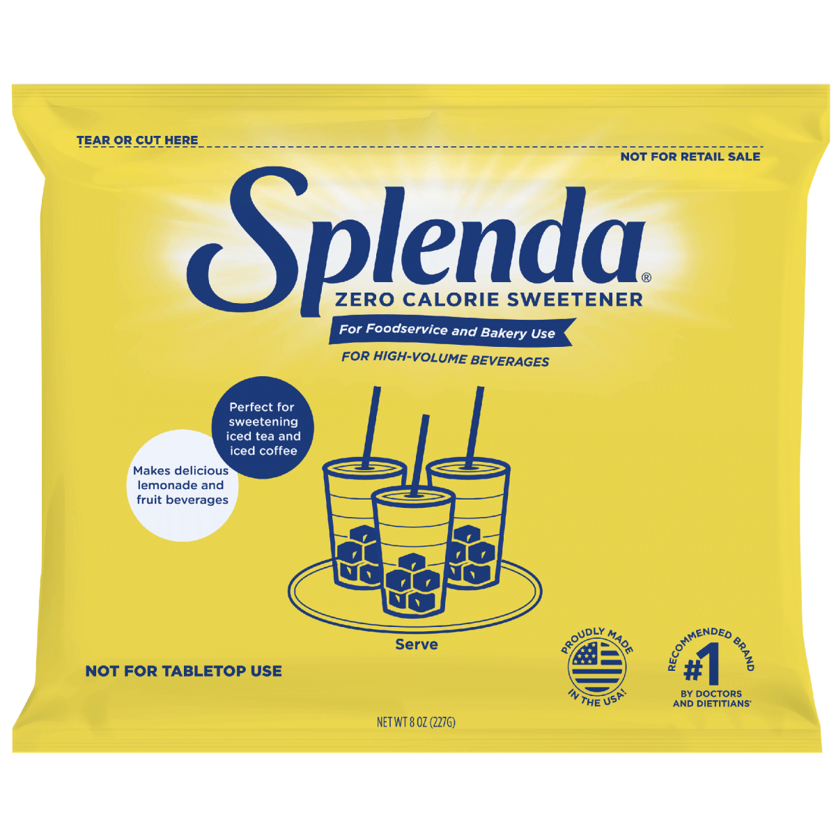 Splenda® Granulated Sweetener for High Volume Beverages 12/8oz Bags