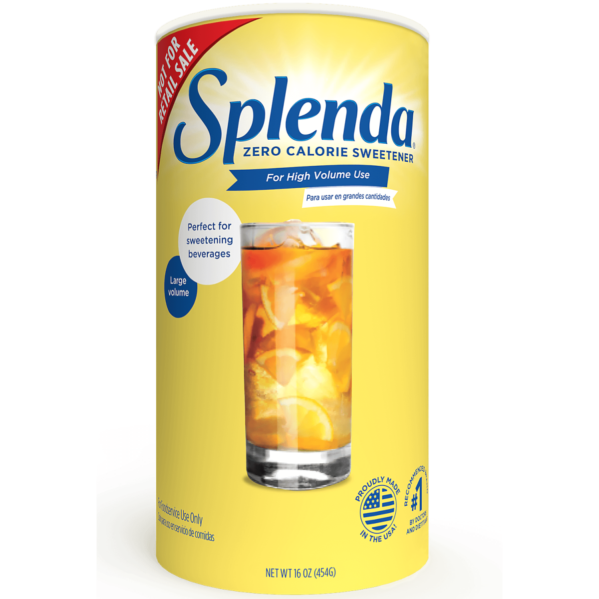 Splenda® Granulated Sweetener for High Volume Beverages 12/16oz Canisters