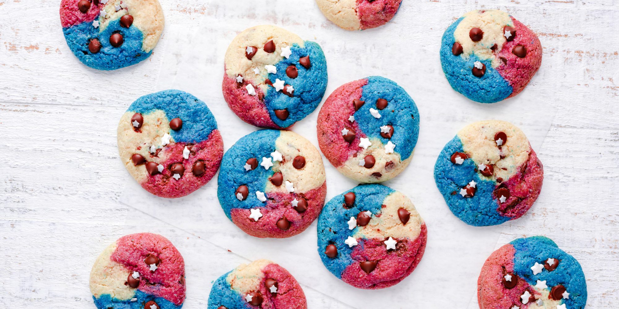 Patriotic Chocolate Chip Cookies