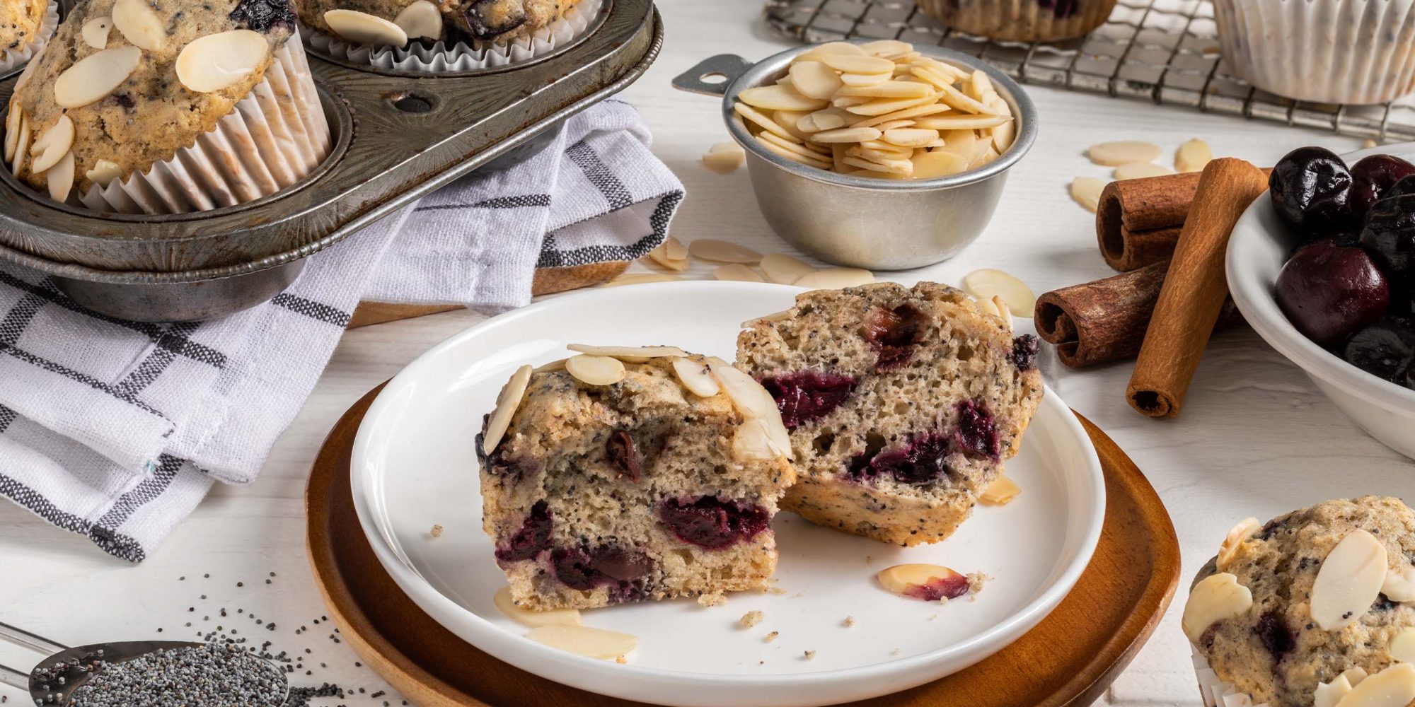 Cherry Poppy Seed Muffins