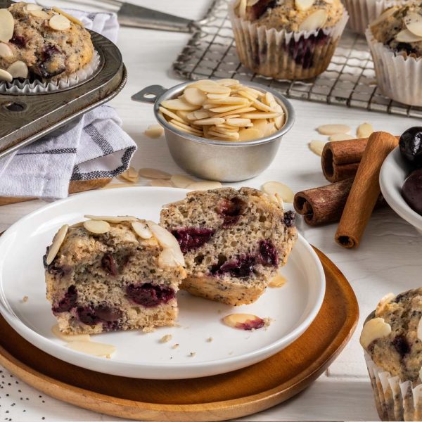 Cherry Poppy Seed Muffins