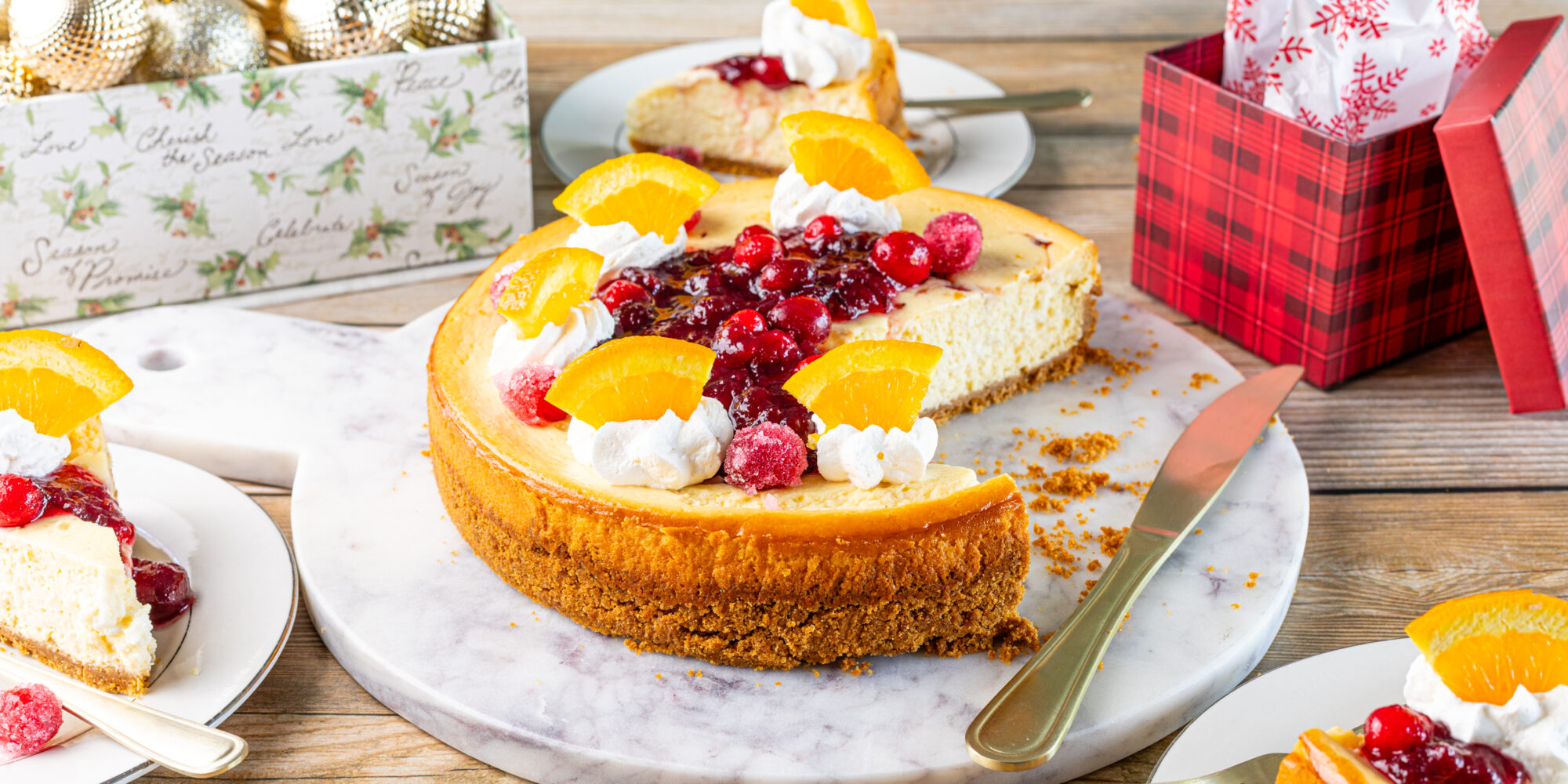Cranberry Orange Cheesecake