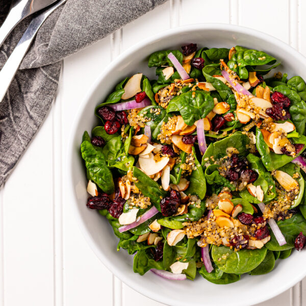 Cranberry Almond Spinach Salad