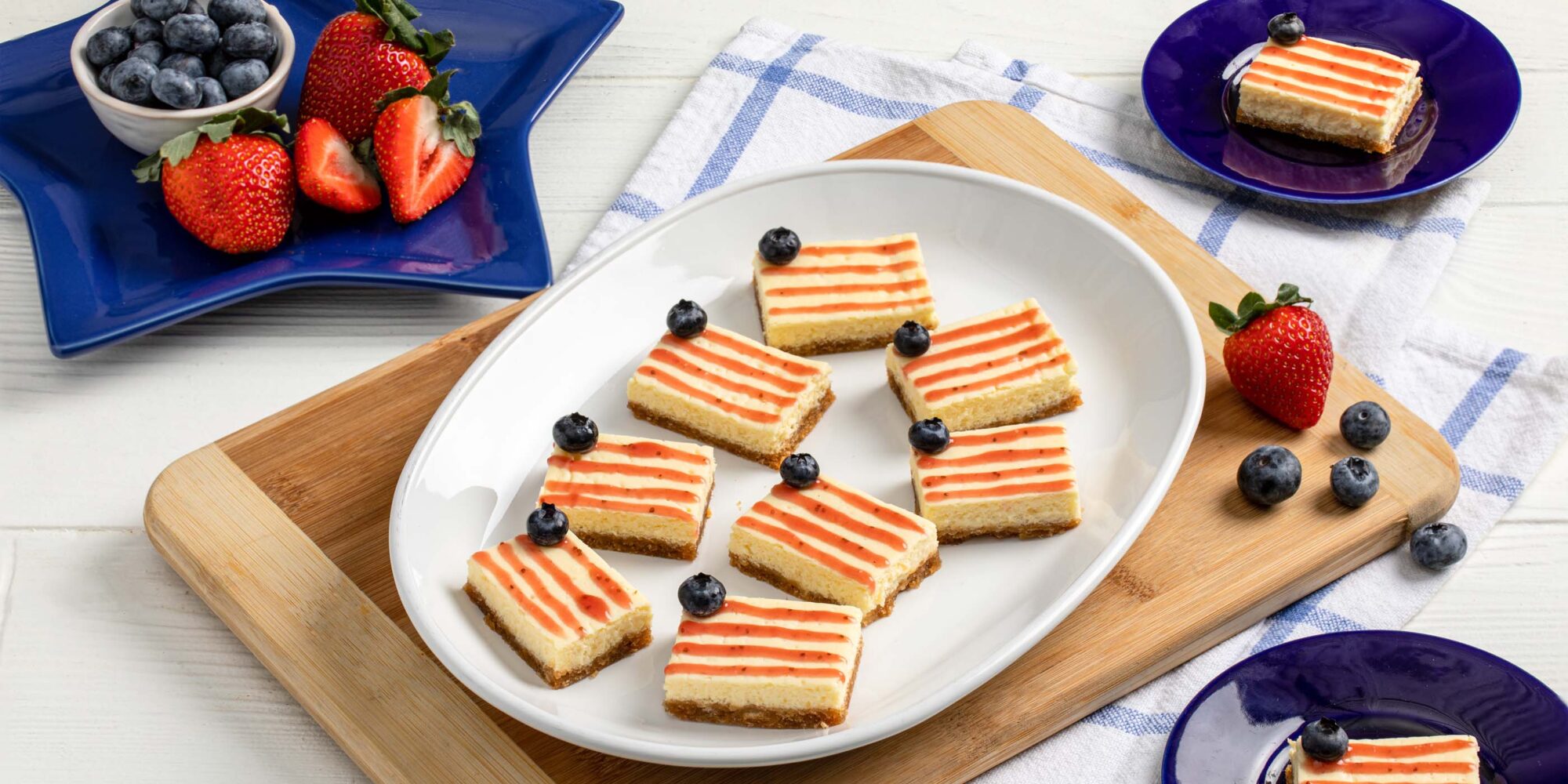 Patriotic Cheesecake Bars