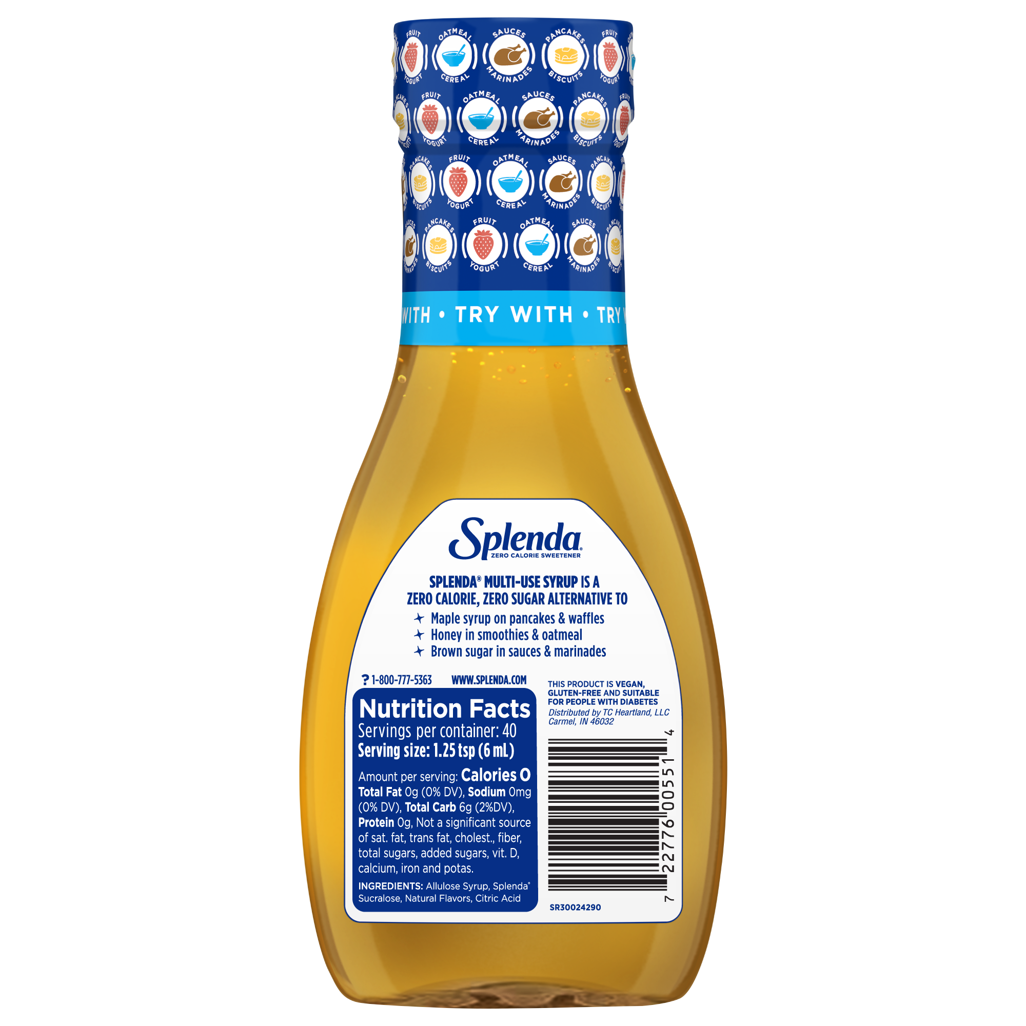 Splenda Multi-Use Syrup Bottle Back