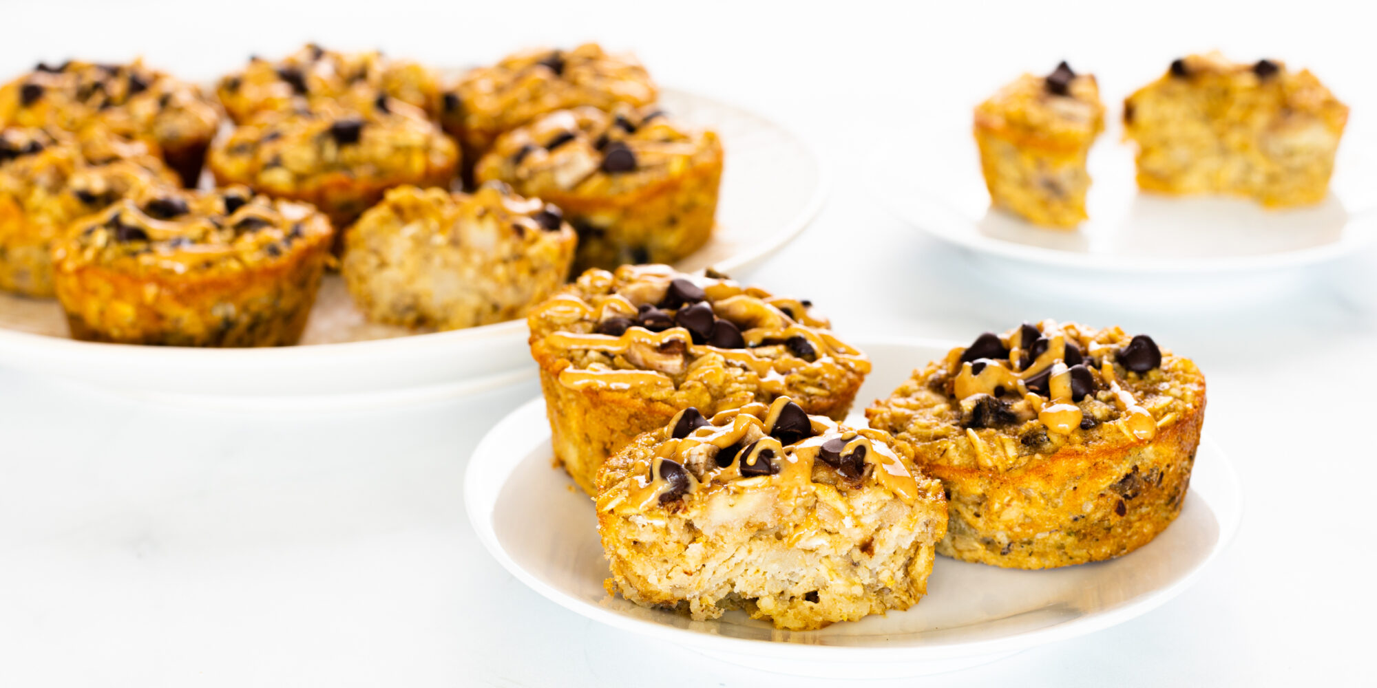 Peanut Butter Banana Baked Oatmeal Cups