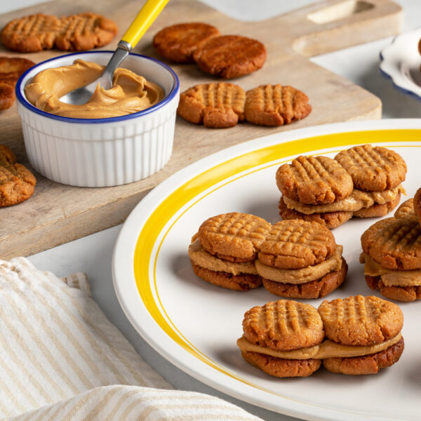 3-Ingredient Peanut Butter Sandwich Cookies
