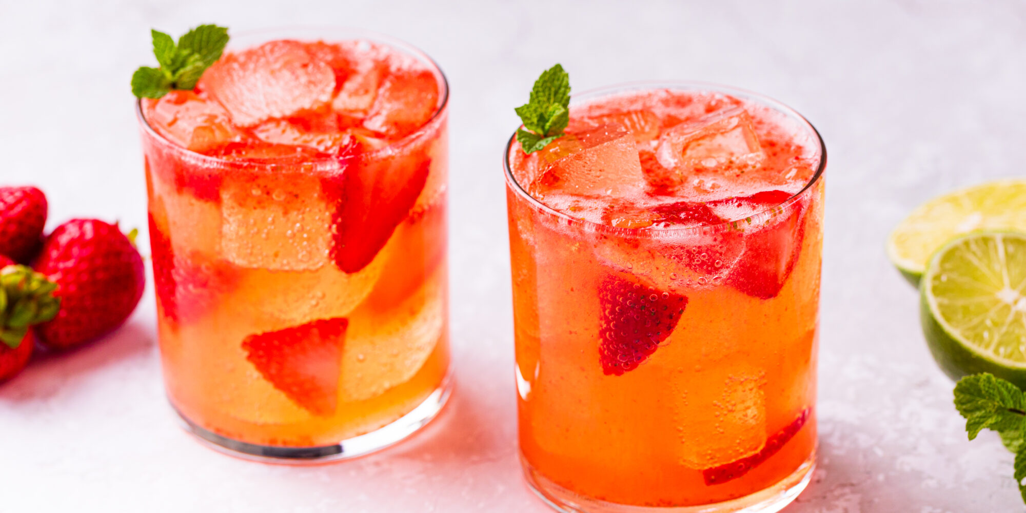 Strawberry Mint Spritzer Mocktail