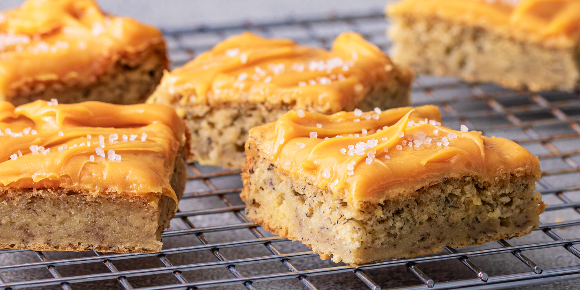 Salted Caramel Banana Bars