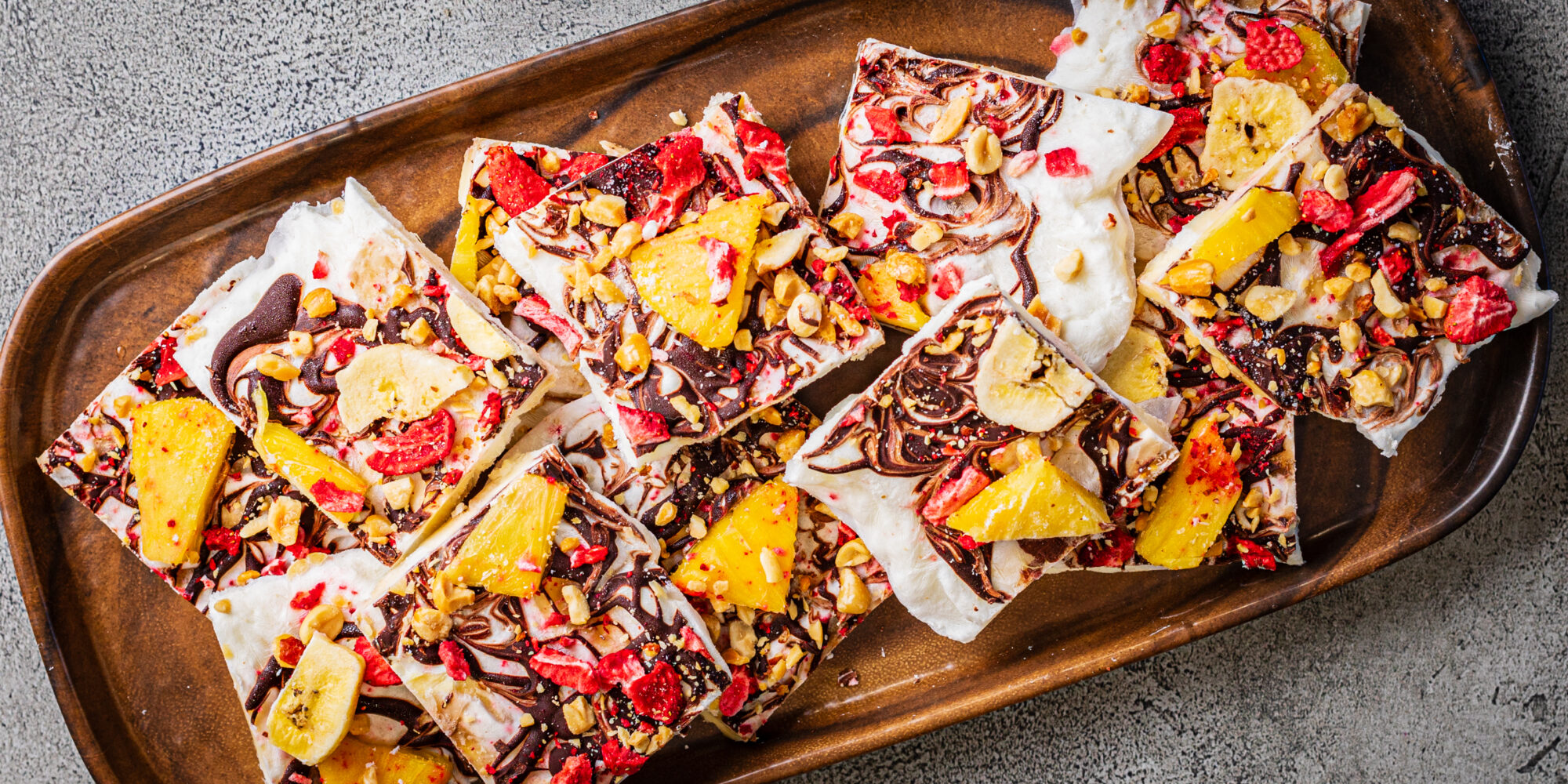 Banana Split Frozen Yogurt Bark