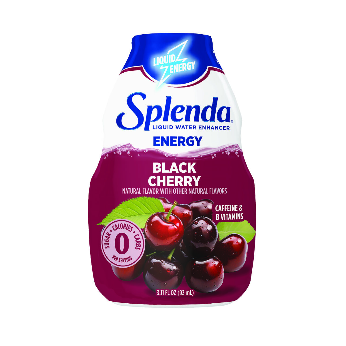 Splenda Black Cherry Liquid Water Enhancer with Energy - Front