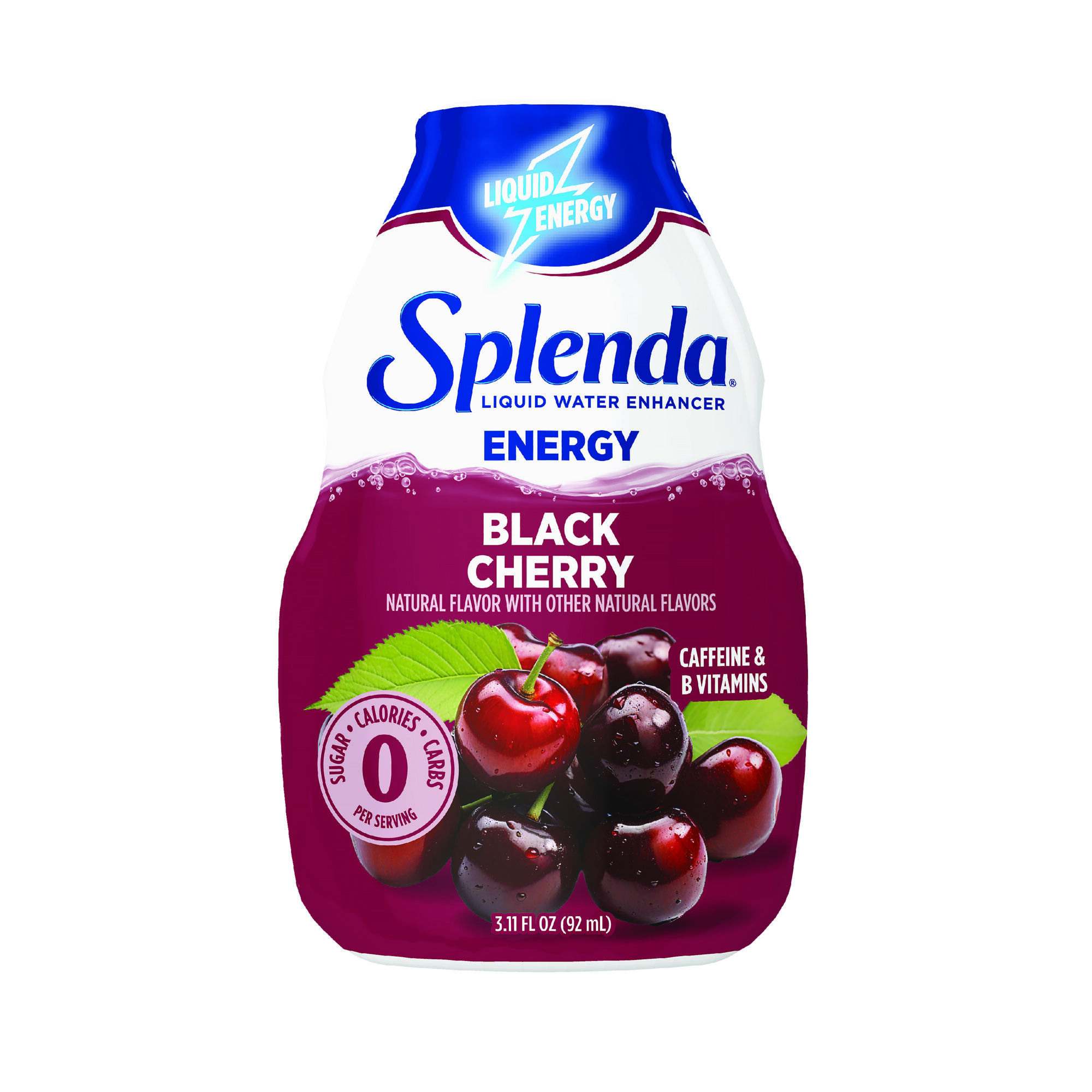 Splenda Black Cherry Liquid Water Enhancer with Energy - Front