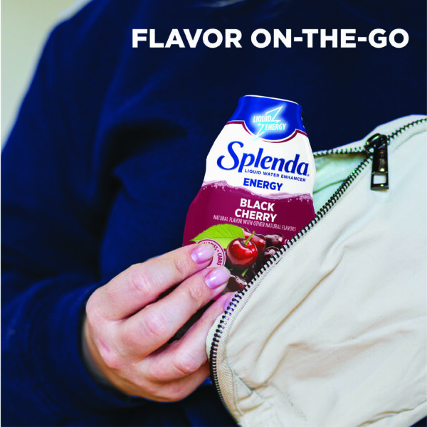 Splenda Black Cherry Liquid Water Enhancer with Energy - Zero Sugar, Calories, Carbs