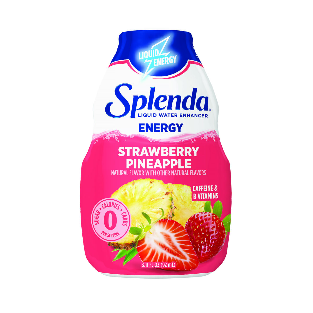 Splenda Strawberry Pineapple Liquid Water Enhancer with Energy - Front