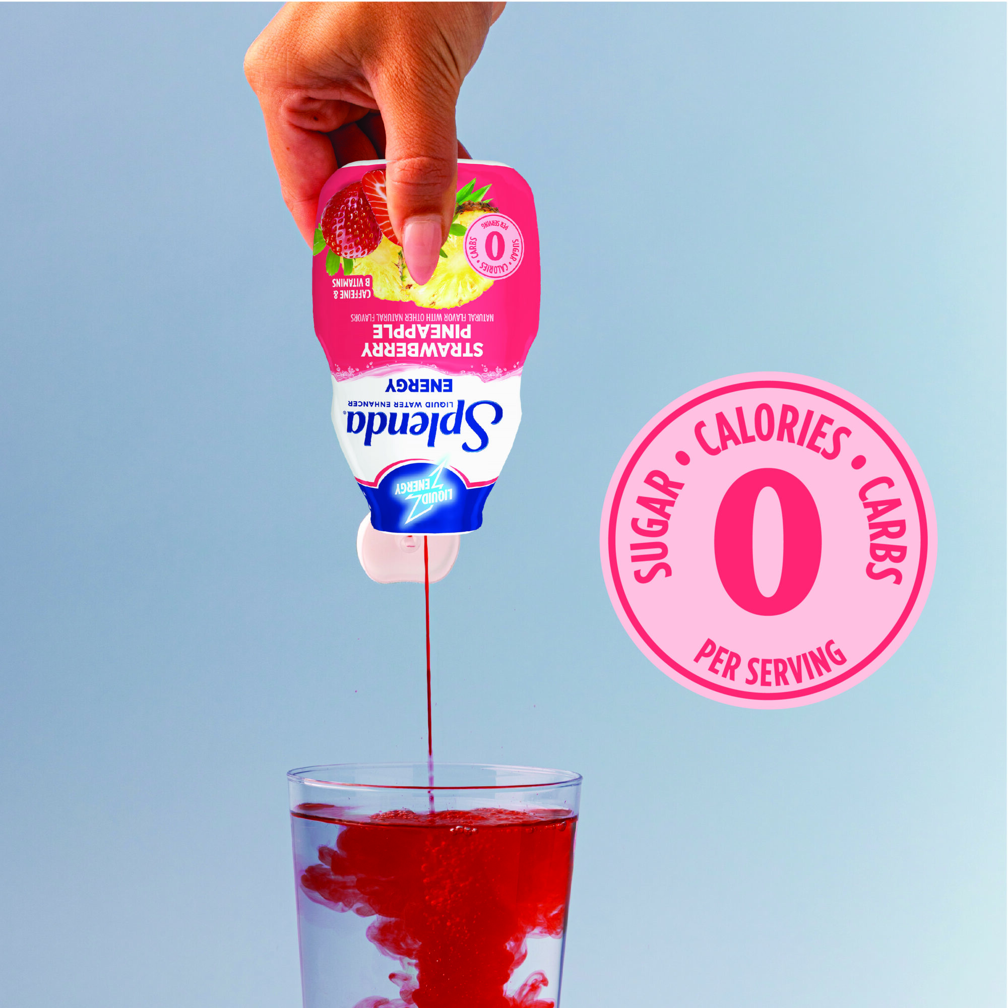 Splenda Strawberry Pineapple Liquid Water Enhancer with Energy - Zero Sugar, Calories, Carbs