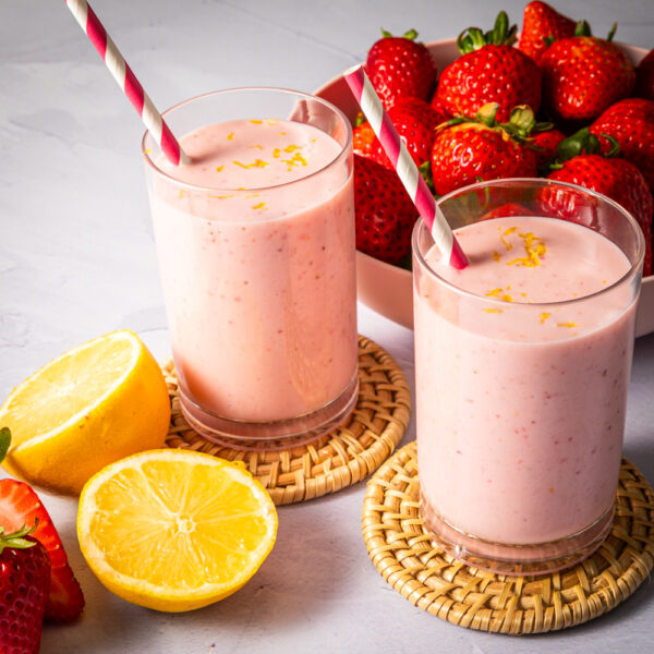 Strawberry Lemon Protein Smoothie
