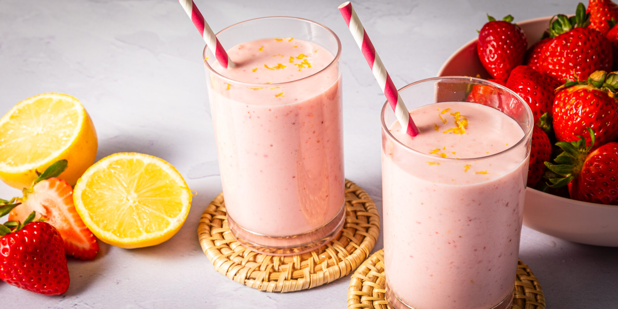 Strawberry Lemon Protein Smoothie
