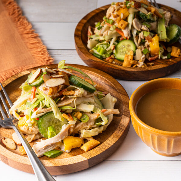 Summer Salad with Grilled Chicken and Sesame Ginger Dressing