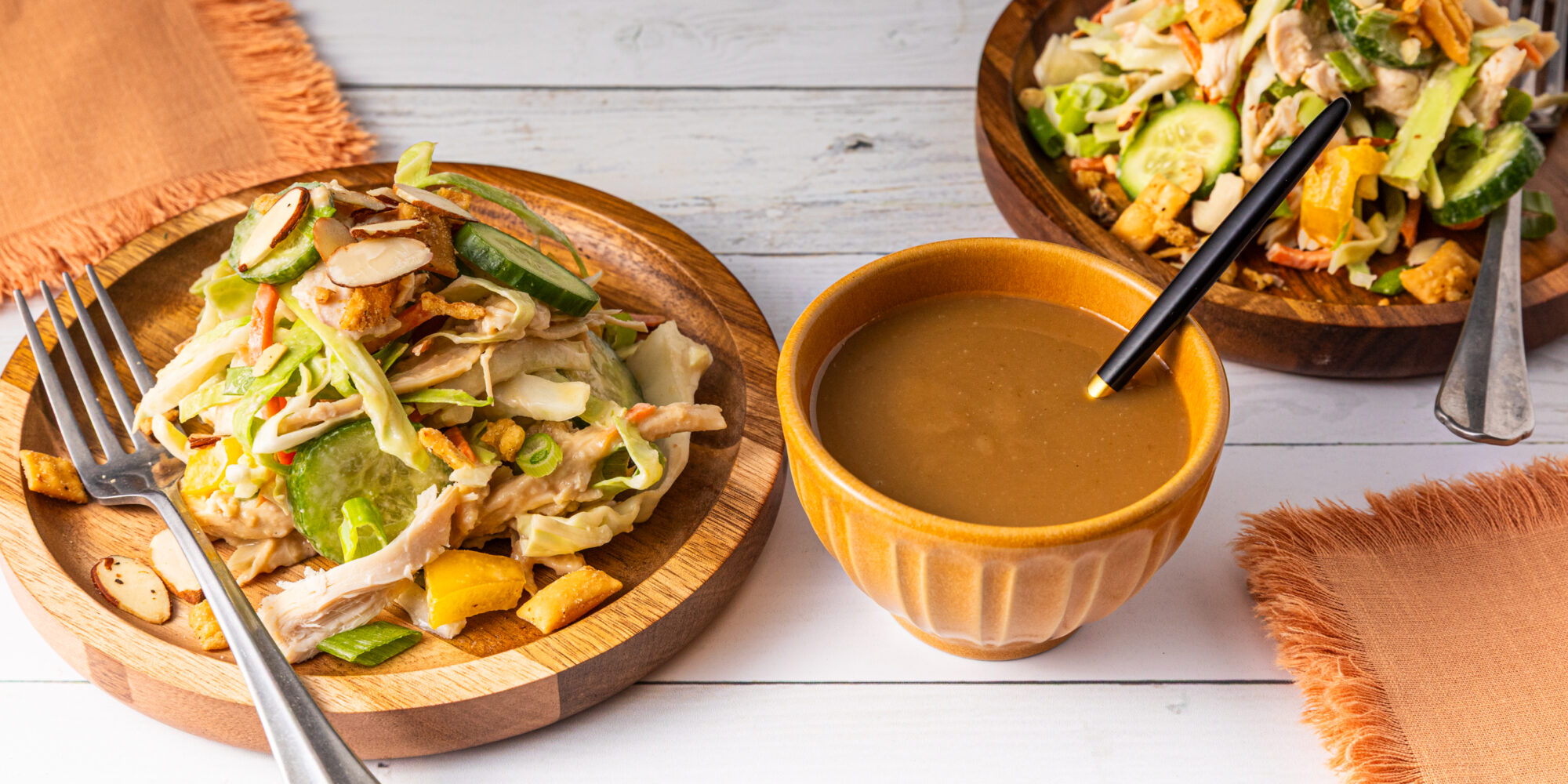 Summer Salad with Grilled Chicken and Sesame Ginger Dressing