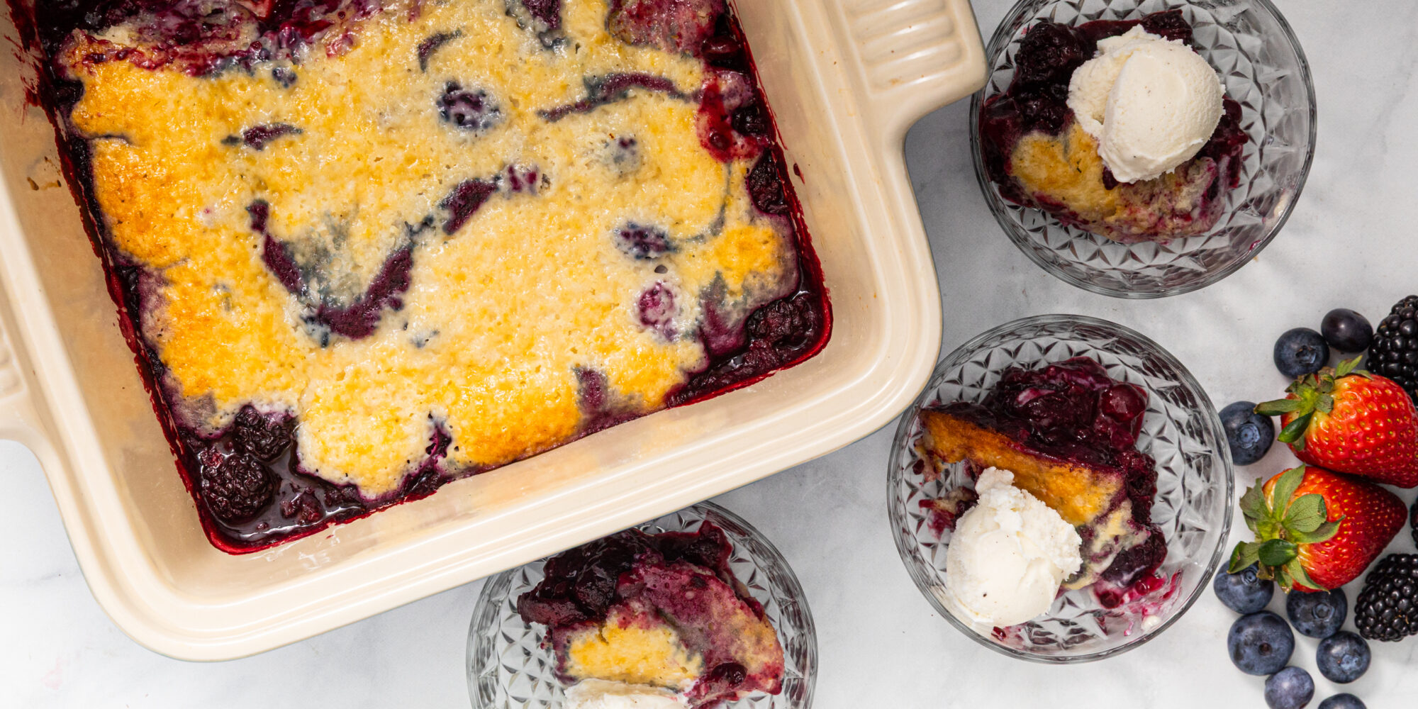 Triple Berry Cobbler