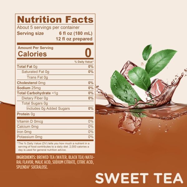 Splenda Sweet Tea Concentrate Nutrition