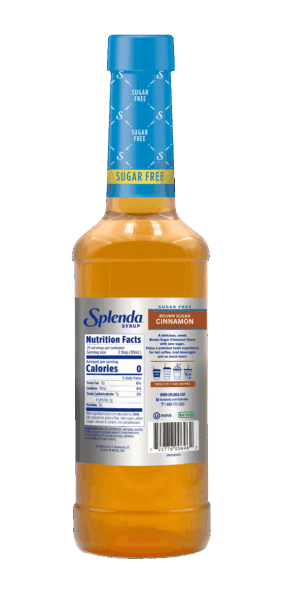 Splenda Brown Sugar Cinnamon Sugar Free Coffee Syrup - Back