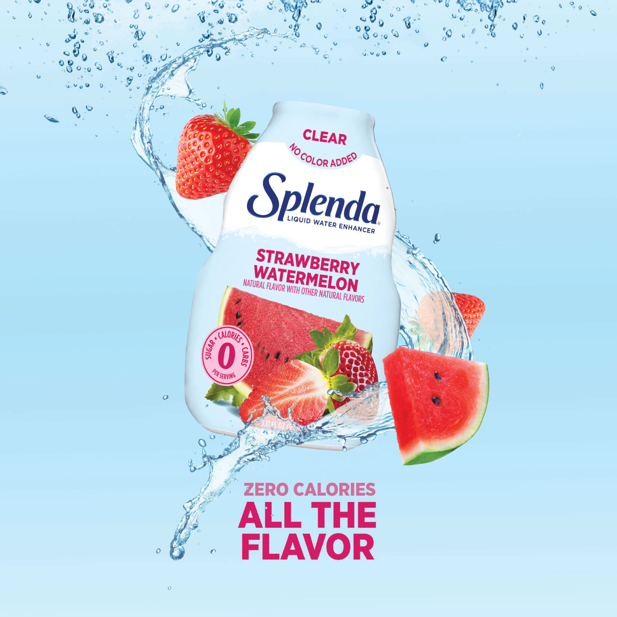 Splenda Strawberry Watermelon Clear Liquid Water Enhancer - Zero Calories, All The Flavor