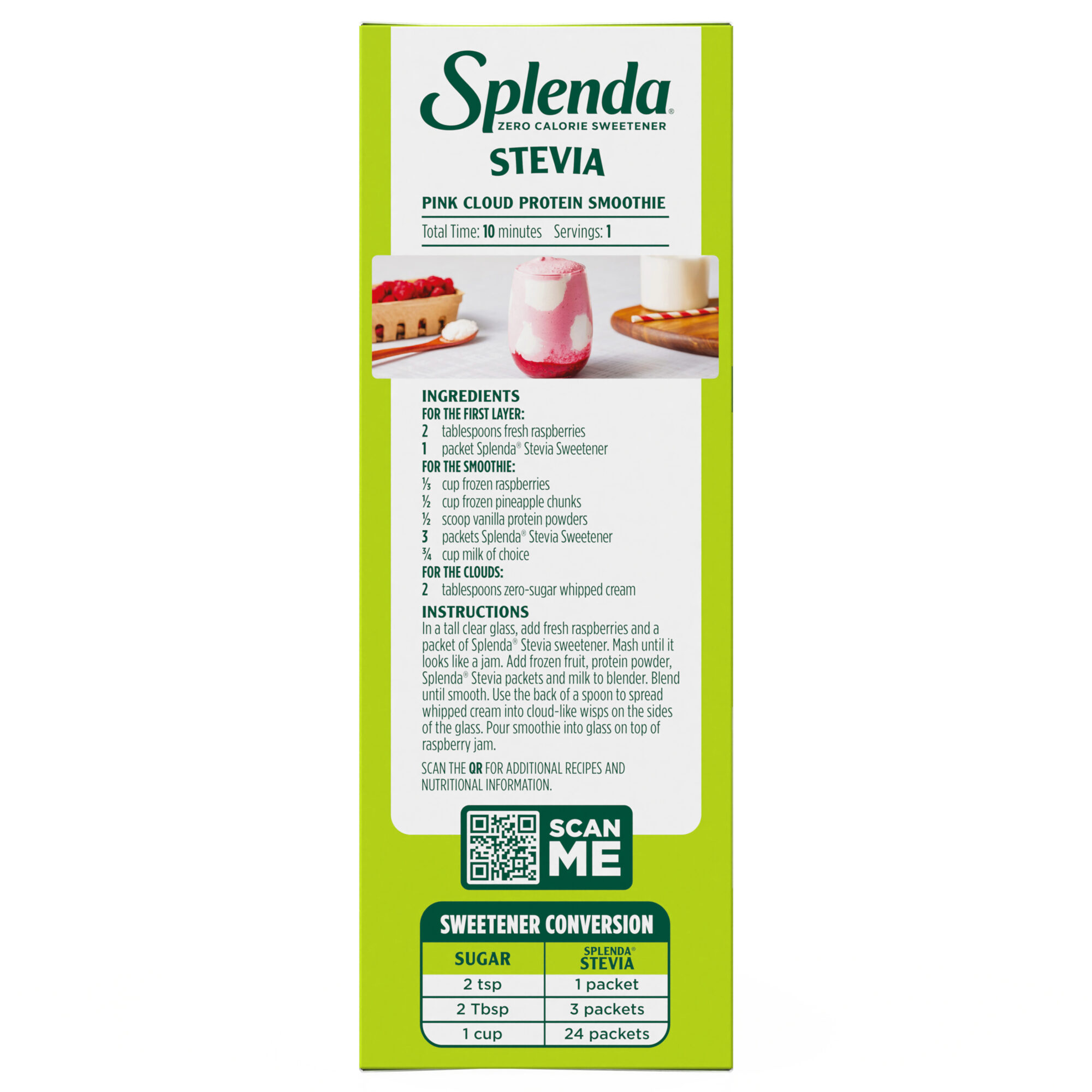 Splenda Stevia Packets 200ct Conversion Chart