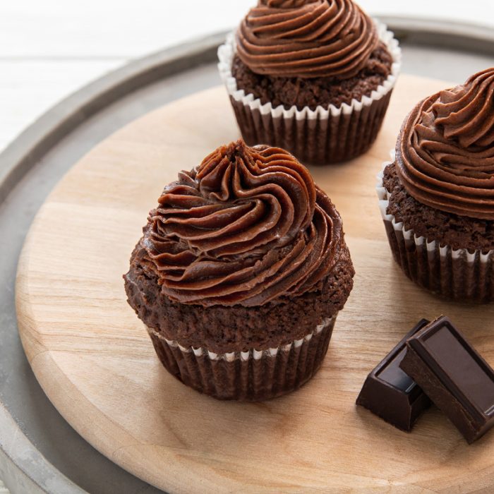 Keto Chocolate Cupcakes made with Splenda Monk Fruit